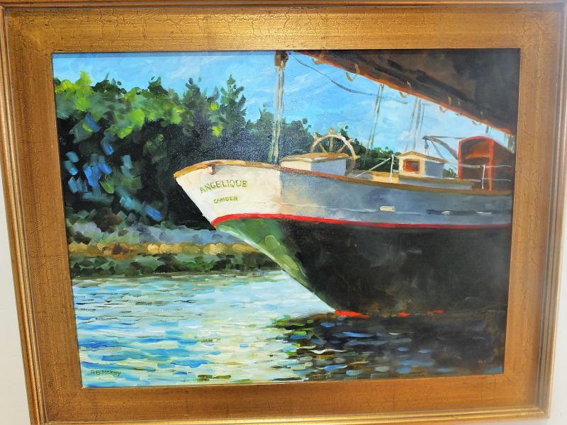“Angelique” oil on canvas, Bob McKay Robert “Bob” McKay, Boothbay Harbor, ME