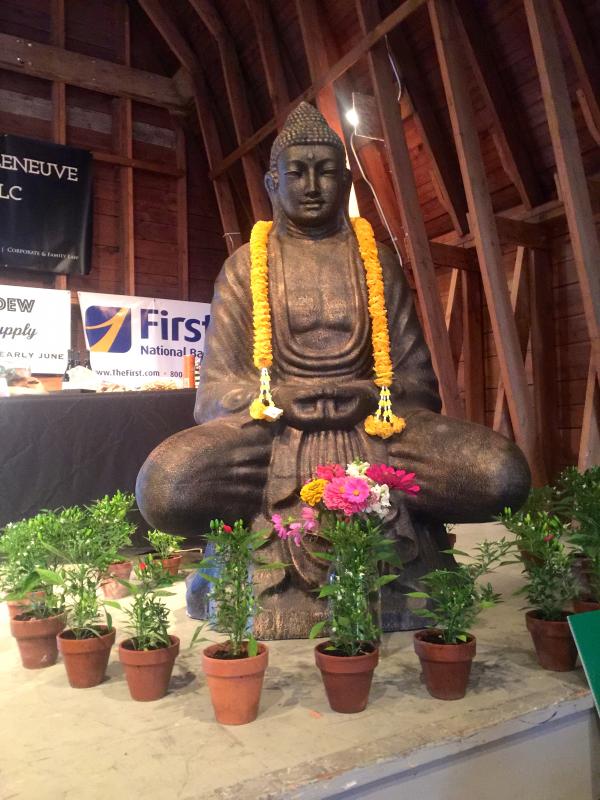 A big Buddha is donated for auction by Mexicali Blues. JOSEPH CHARPENTIER/Boothbay Register