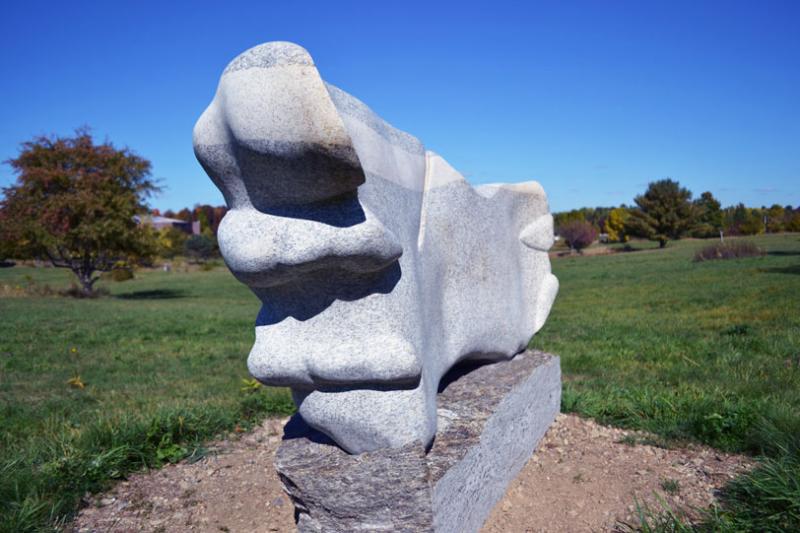 Artist Isabel Catherine Kelley is one of 13 sculptors who will be in residence at the Boothbay Railway Village from August 11-21. She’s a 2013 graduate of Maine College of Art and served as an intern at the last Schoodic International Sculpture Symposium in 2012. This piece is titled Eye of the Birch and is currently on view at Viles Arboretum in Augusta. Kelley lives in Portland. Courtesy photo