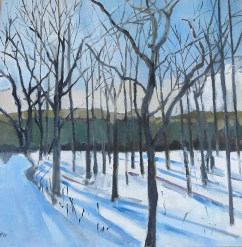 Marcia Brandwein’s wintery landscape - a People’s Choice winner. Courtesy of the venue Marcia Brandwein