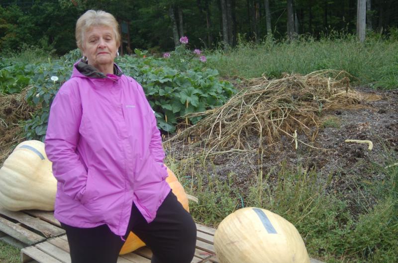 Louise Lewis grew this 125-pounder. ART MAYERS/Boothbay Register