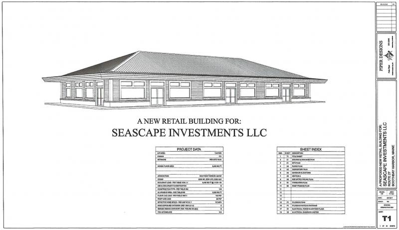 Plans for the new retail building at 295 Townsend Ave. Courtesy of Peter Ripley