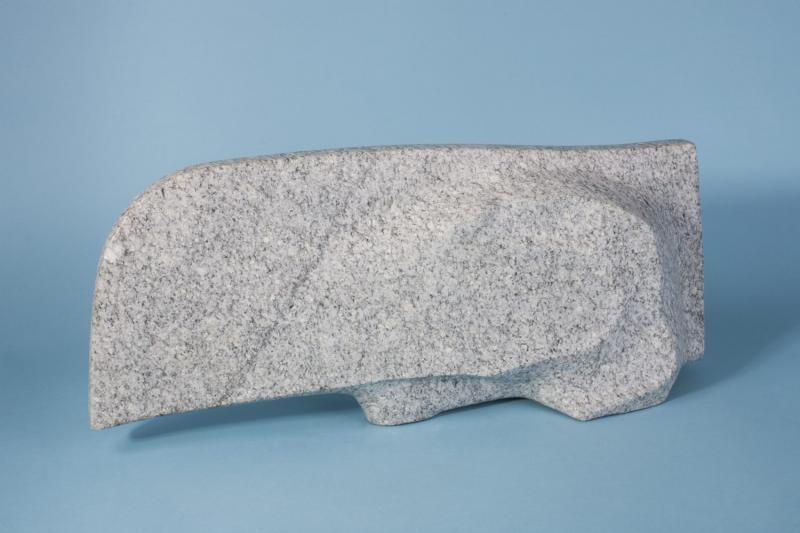 Neal Kimball of Bristol won Don Justin Meserve’s Chelmsford granite “Toucan” in the raffle held at Boothbay Railway Village during the first Maine Coast Stone Symposium. Courtesy of the Schoodic International Sculpture Symposium Don Meserve’s “Toucan”