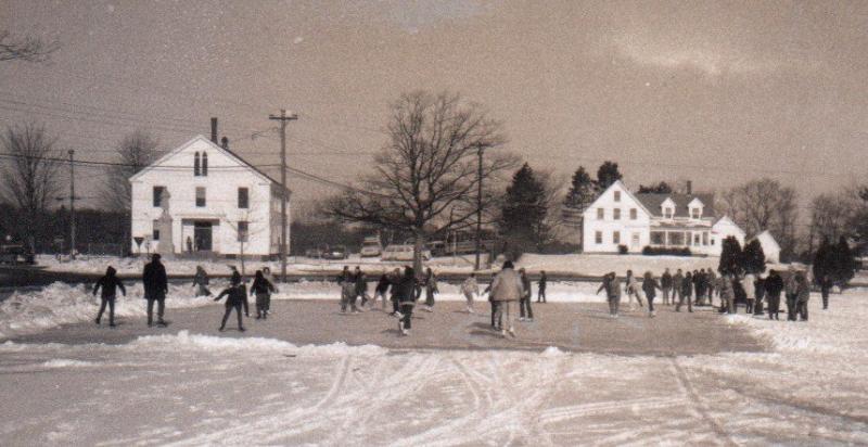 An ice rink on the Boothbay Common in the 1960s. File photo