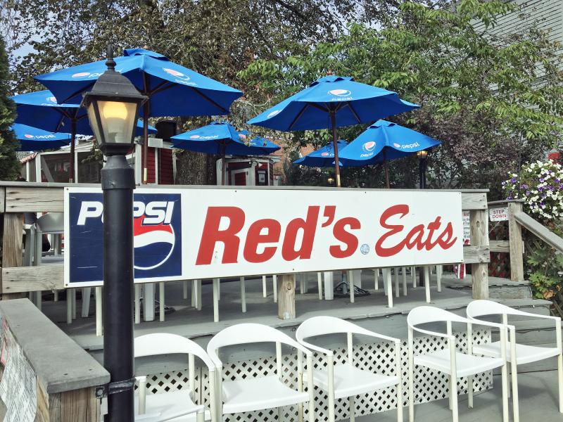 The deck behind Red’s. SUZI THAYER/Boothbay Register