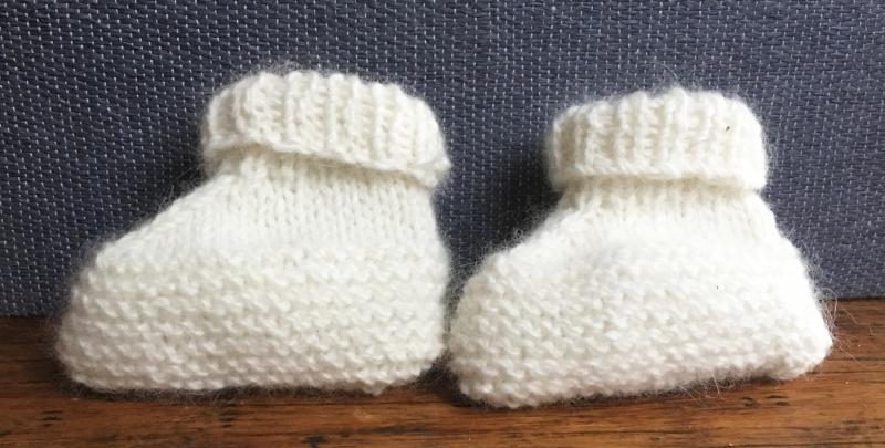 Growing Rabbit Tree angora booties. Courtesy of Robin Ford