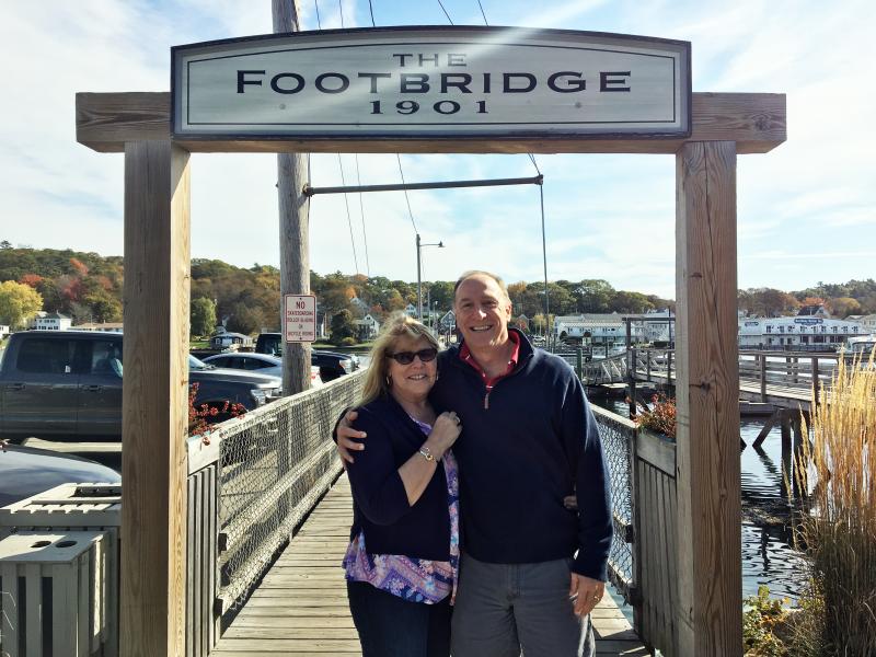 Lois and Dick McGinnis from Cape Cod were back in Boothbay Harbor for the first time in 35 years. They stayed at Topside Inn on Saturday night, and said they loved the breakfast. SUZI THAYER/Boothbay Register