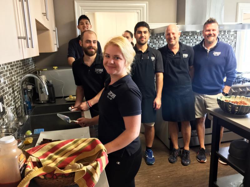 The owners and some of the staff at Topside Inn. SUZI THAYER/Boothbay Register