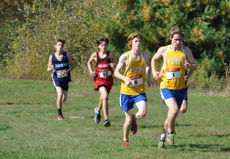 Blake Erhard, left, and Kyle Ames leading the pack. Courtesy of Kerrin Erhard