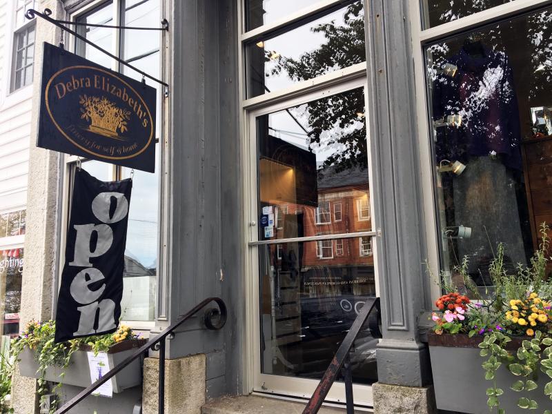 The storefront of Debra Elizabeth’s at 78 Main St. in Wiscasset. SUZI THAYER/Boothbay Register