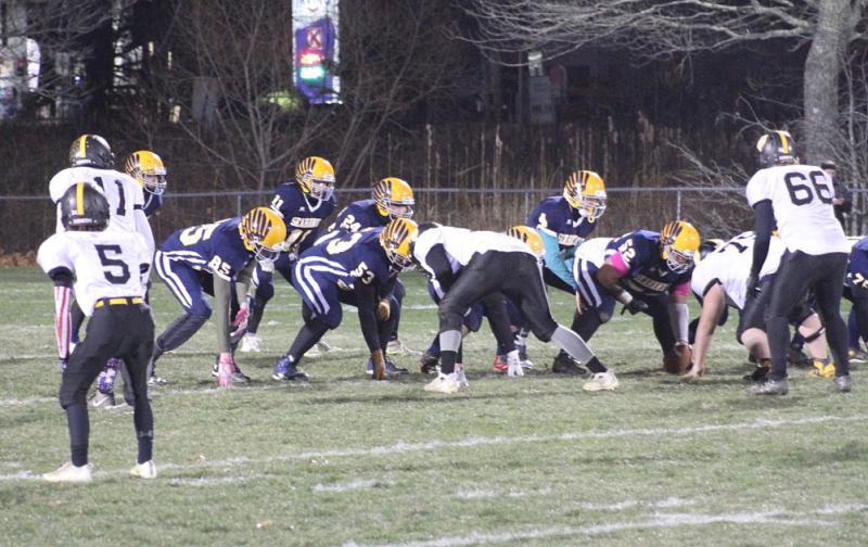 Boothbay outgained Maranacook 245 yards to 97 during the Nov. 10 Class E Championship game, but had to score a fourth quarter touchdown to register a come-from-behind victory. STEVE EDWARDS/Boothbay Register