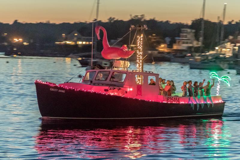 Rusty Court’s entry in the 2016 Lighted Boat Parade. Courtesy of Michael Leonard