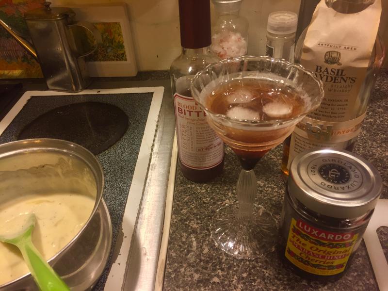Cooking is always more fun with a manhattan, especially when it’s embellished with a Luxardo cherry! (Thank you John Spencer!) SUZI THAYER/Boothbay Register