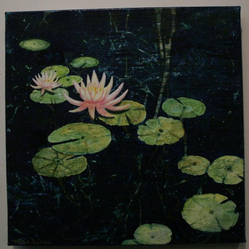 “Lake Images,” an acrylic inks work by Hilary E. Bartlett. Hilary E. Bartlett