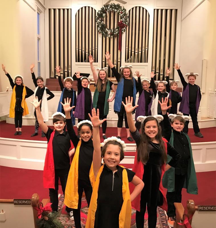 The youth of the cast performing “The Lamb From the Flock of David.” Courtesy of Emily Mirabile