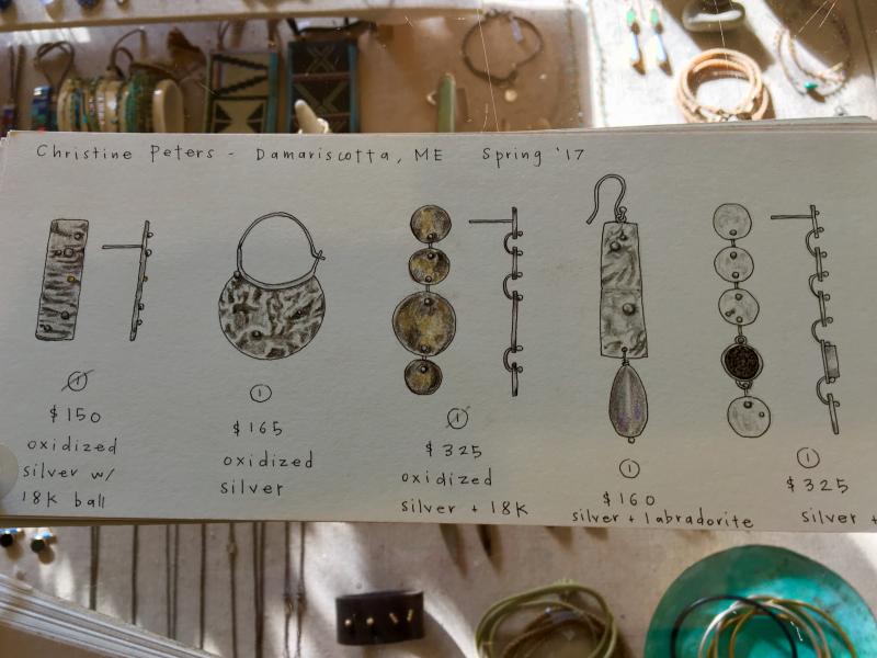Erika Soule keeps the artist in her alive by drawing each piece of jewelry that passes through her door. SUZI THAYER/Boothbay Register