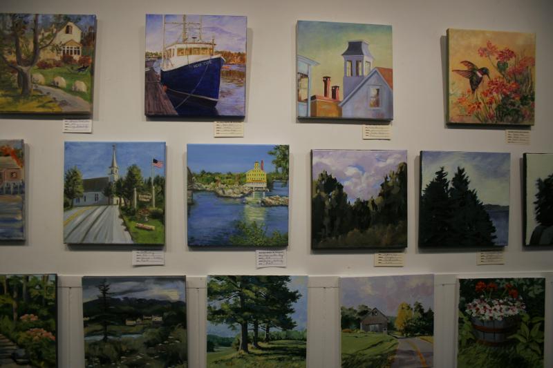 A sampling of nature 12” x 12” beauties at Boothbay Region Art Foundation ... something for someone on everyone’s holiday gift list!