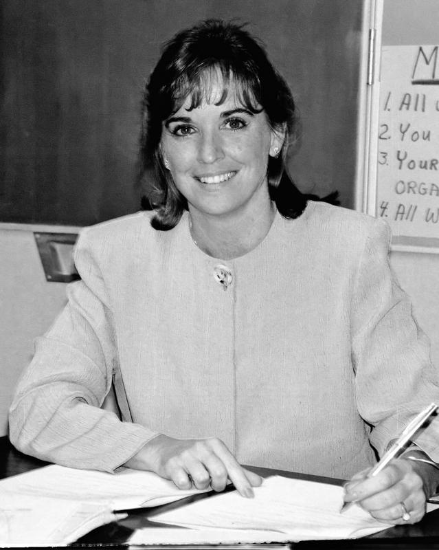 In her 24 years in AOS 98, Eileen King said there is one thing she will not miss – calling snow days. Here she is in 1993. File photo