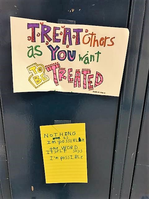A decorated locker at BRHS. Courtesy of Lauren Graham