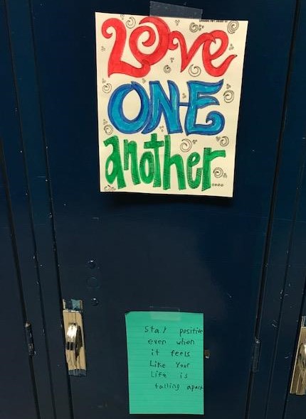 A decorated locker at BRHS. Courtesy of Lauren Graham