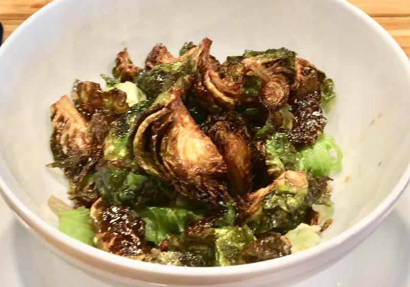 A bowl of deep-fried Brussels sprouts with a Thai soy sauce is a big seller at O-Cha. SUZI THAYER/Boothbay Register