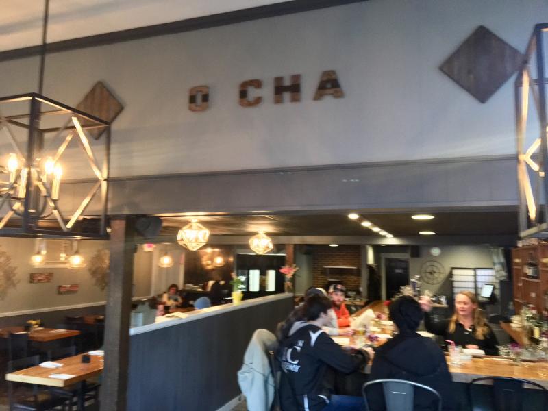 Look up when you enter O-Cha. SUZI THAYER/Boothbay Register