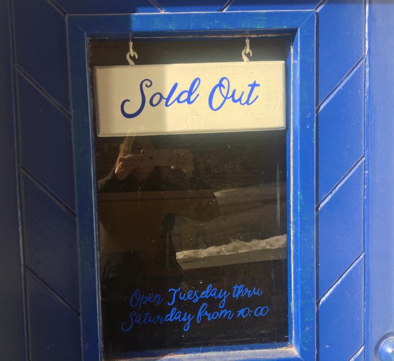 If you see this sign on the door of Osteria Bucci, go back the next day. SUZI THAYER/Boothbay Register