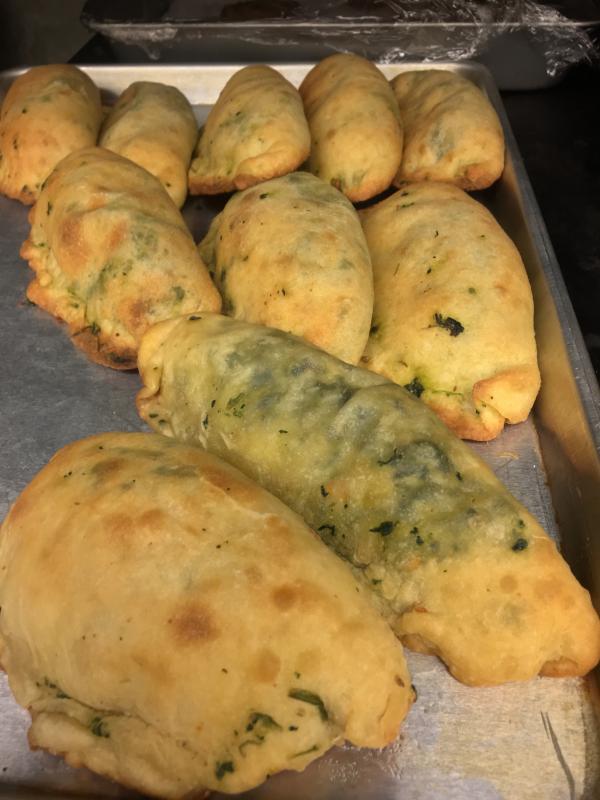 You’ll always find Bernie DeLisle’s spinach pies at his Damariscotta restaurant, Osteria Bucci. SUZI THAYER/Boothbay Register