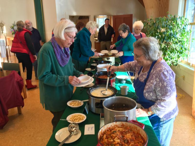 Lunch is served at St. Columba’s Episcopal Church on Jan. 18. SUZI THAYER/Boothbay Register