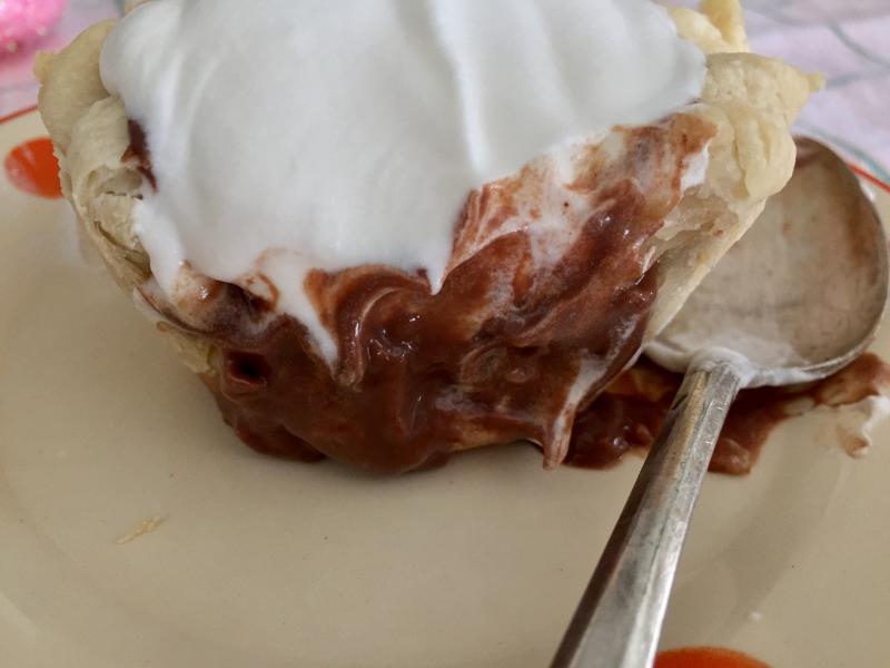 In case you were wondering how the mini chocolate cream pies were ... they were ridiculous! SUZI THAYER/Boothbay Register