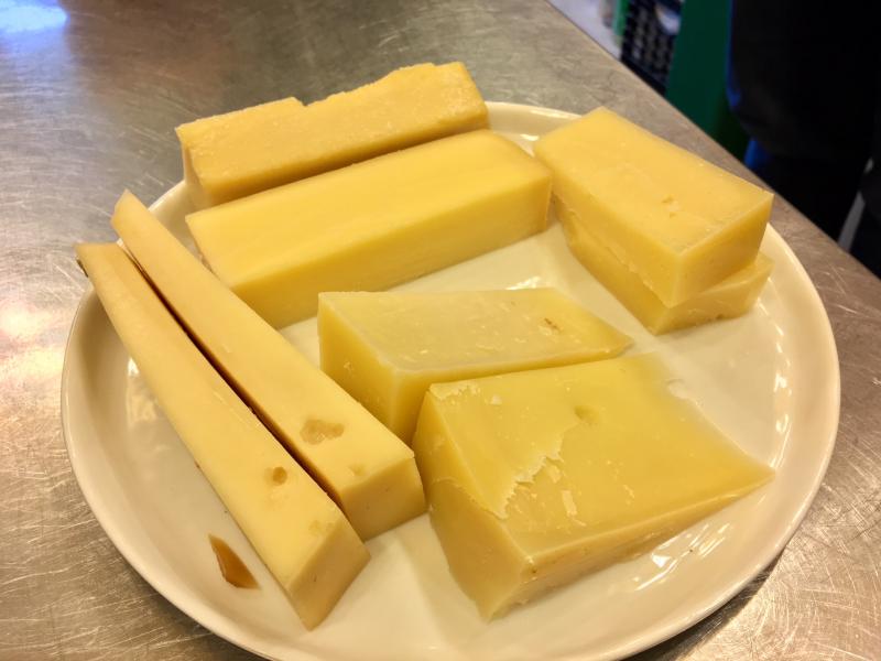 For our fondue she had chosen one American cheese, one Italian cheese, and two Swiss cheeses: Alpha Tolman, a Swiss Raclette, a Gutenburg, and a Fontina.SUZI THAYER/Boothbay Register