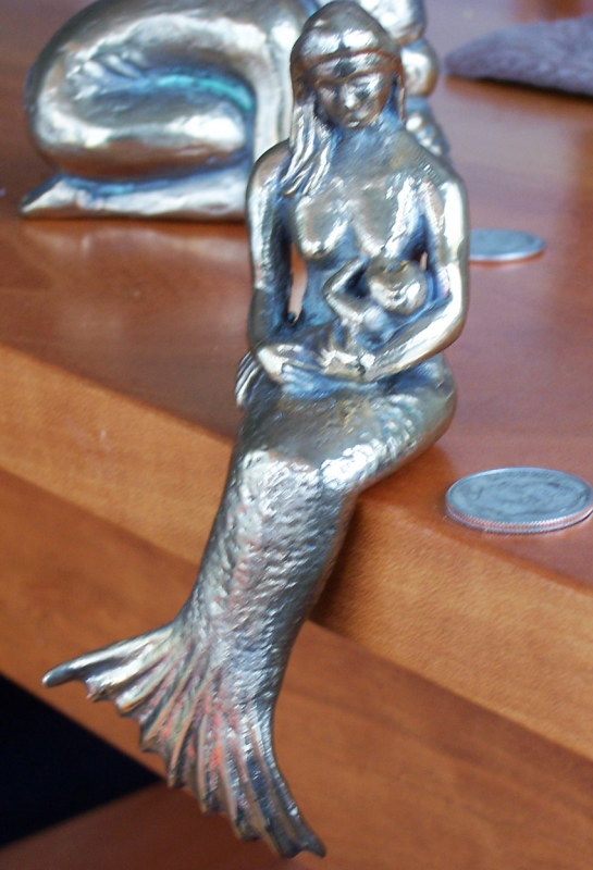 The original “Mermaid and Child” that became the maquette for the wood sculpture in the show at Studio 53 this weekend, by Southport sculptor William Royall William Royall, Southport, ME