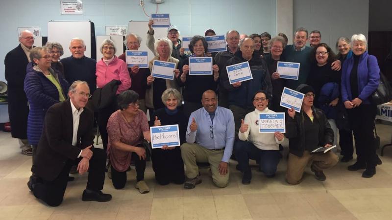 Wiscasset and Alna Democrats caucus in Wiscasset. Courtesy photo