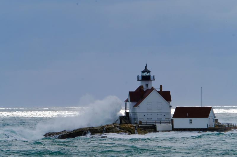 Waves crash ashore at the Cuckolds. Courtesy of Marcus Hutchins