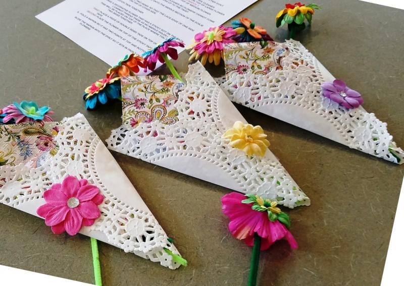 The fancy napkin holders for the Spring Volunteer Tea. Courtesy of Kathleen Marty/BRGC