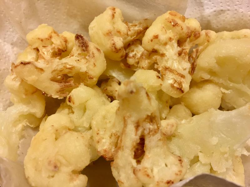 Deep-fried cauliflower is crunchy on the outside and sweet (not greasy) on the inside. SUZI THAYER/Boothbay Register