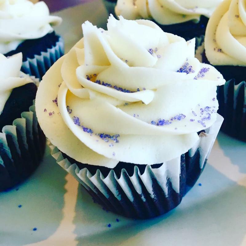 One of Jessica Deshiro’s pretty, delectable cupcakes. Courtesy of Jessica Deshiro