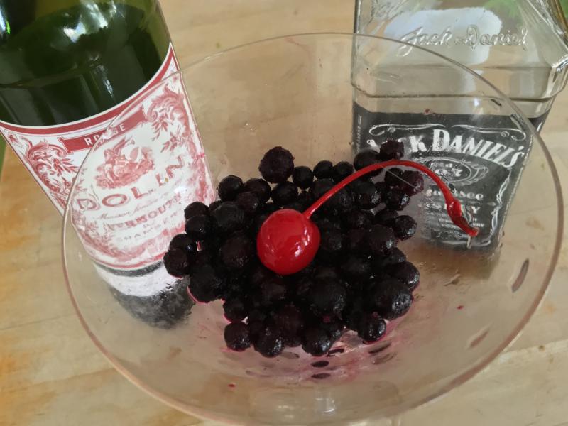 Frozen blue manhattan in the works. SUZI THAYER/Boothbay Register