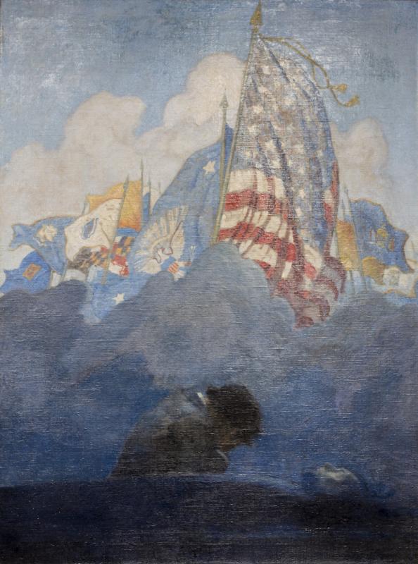 O Captain! My Captain!, 1922 Oil on canvas 39 7/8 x 30 1/8 inches Collection of The Hill School, Pottstown, PA N.C. Wyeth
