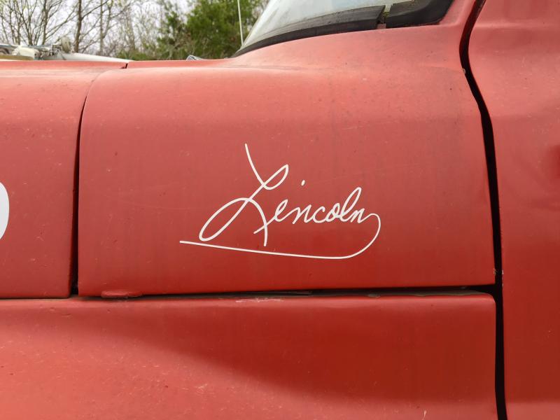 Todd Hyson’s uncle Lincoln’s signature on the truck he calls “Lincoln.” SUZI THAYER/Boothbay Register