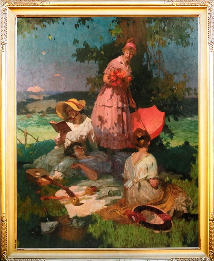 “The Picnic,” monumental oil on canvas by Louis Jambor. Courtesy photo