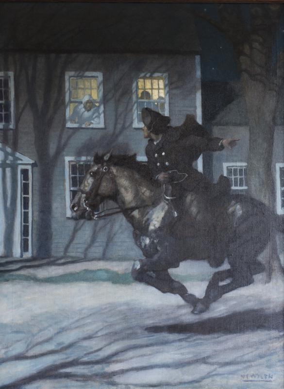 Paul Revere, 1922 (Paul Revere’s Ride) Oil on canvas 40 ¼ x 30 ¼ inches Collection of The Hill School, Pottstown, PA N.C. Wyeth