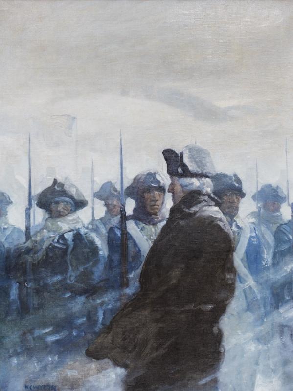 Washington, 1922 (Washington Reviewing His Troops; Washington Reviewing the Troops) Oil on canvas 40 x 30 1/8 inches Collection of The Hill School, Pottstown, PA
N.C. Wyeth