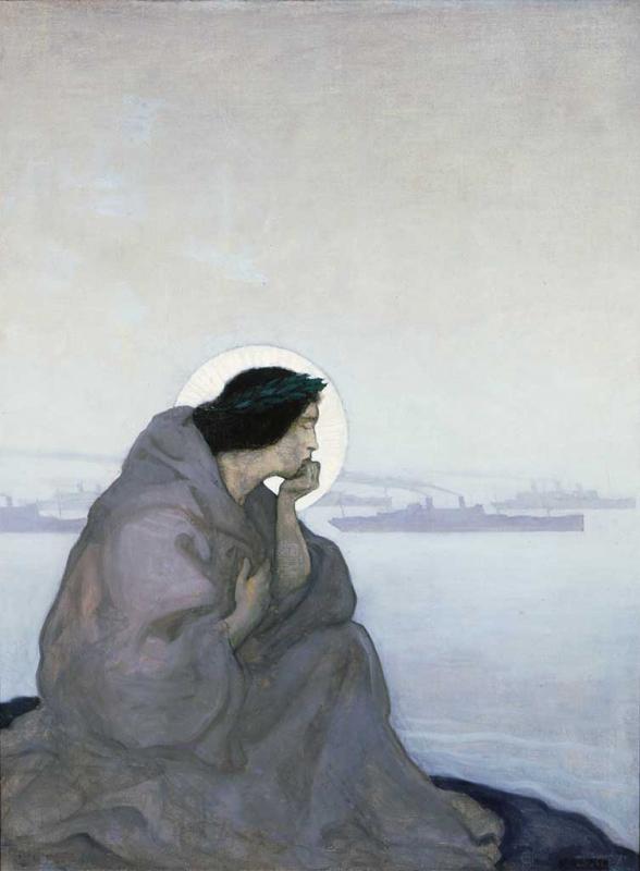 “Our Mother,” N.C. Wyeth, 1922, oil on canvas, 40 x 30 inches. Collection of The Hill School, Pottstown, PA
