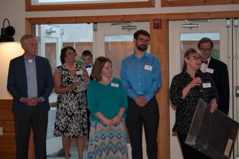 Bigelow Laboratory for Ocean Sciences employees accept the Large Business of the Year Award. Courtesy of Sara Moore