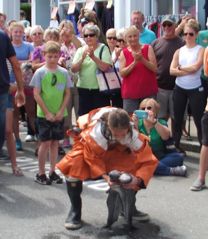 Getting a firm hold. LISA KRISTOFF/Boothbay Register