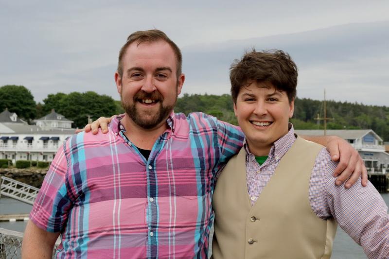 Mike Maxim, left, and Robo Bishop, hosts of Boothbay’s Got Talent!
