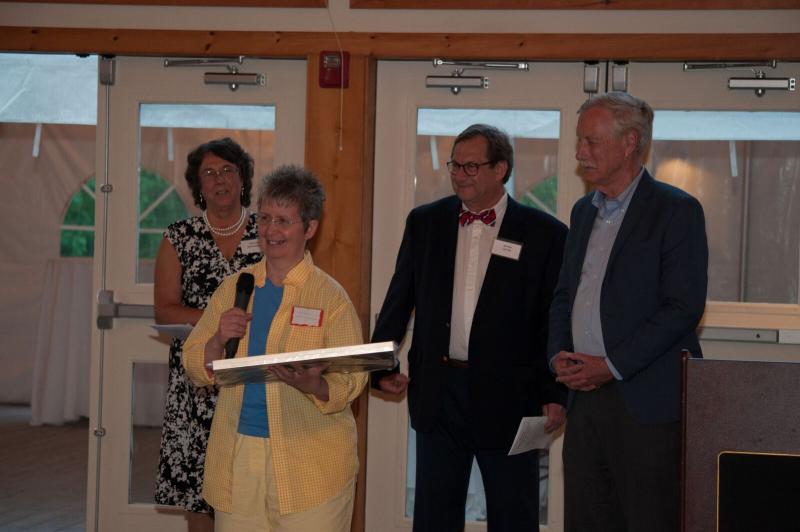 Kim Martin, owner of Eventide Epicurean Specialties says a few words after receiving the Small Business of the Year Award. Courtesy of Sara Moore