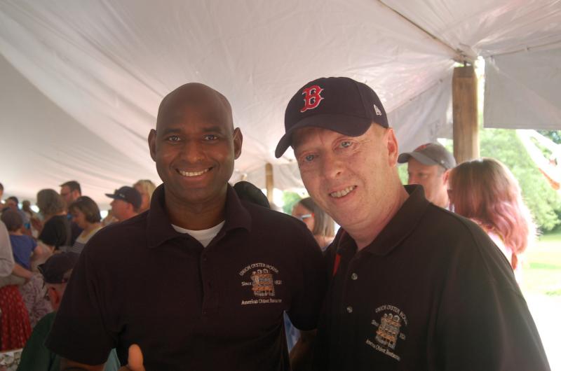 Mamaduo Diallo and Jimmy “Red” McDonnell of the Union Oyster House in Boston. ART MAYERS/Boothbay Register