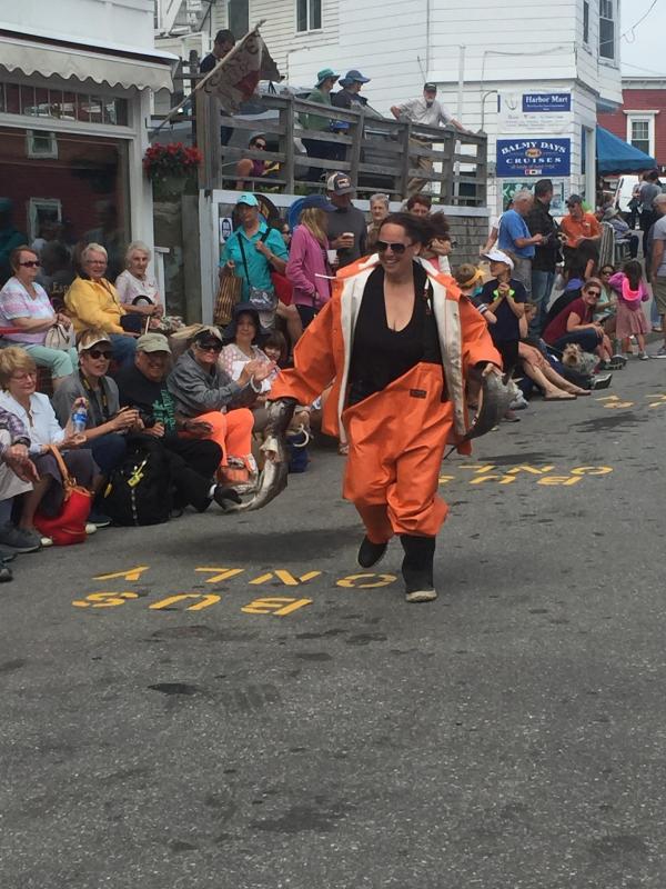 Coming down the home stretch. LISA KRISTOFF/Boothbay Register